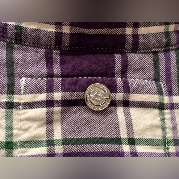 SUPERDRY super good purple plaid flannel - Picture 7 of 12